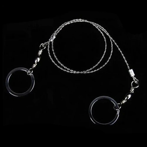 

700mm(27.56'') Emergent Survival Wire Saw Outdoor Emergency Hunt Fish hand Tool Camping Hiking Hunting Climbing Gear
