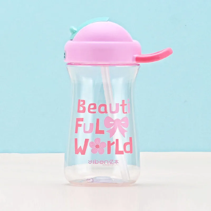 Детская соломенная чашка мультяшная пластиковая бутылка для воды студентов