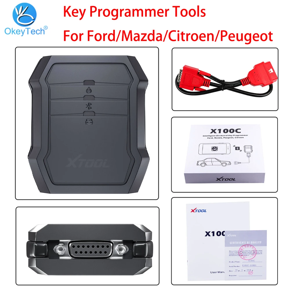 

Встроенный Автомобильный программатор Xtool X100C для Ford, Mazda, Peugeot/Citroen, считывающий Pin-код, работает с IOS/Android, многоязычный