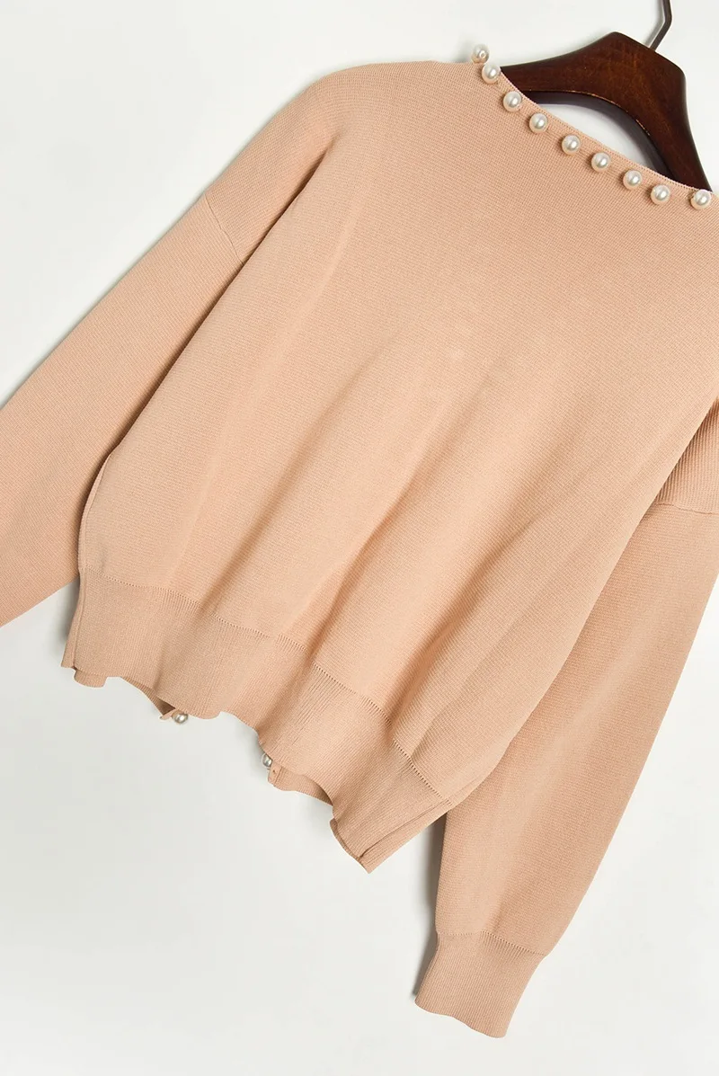 

Sweater Women 2020 Spring Beading Cardigan Female Elegant Vintage Knitted Loose Coat Casual Short Clothes Outwear