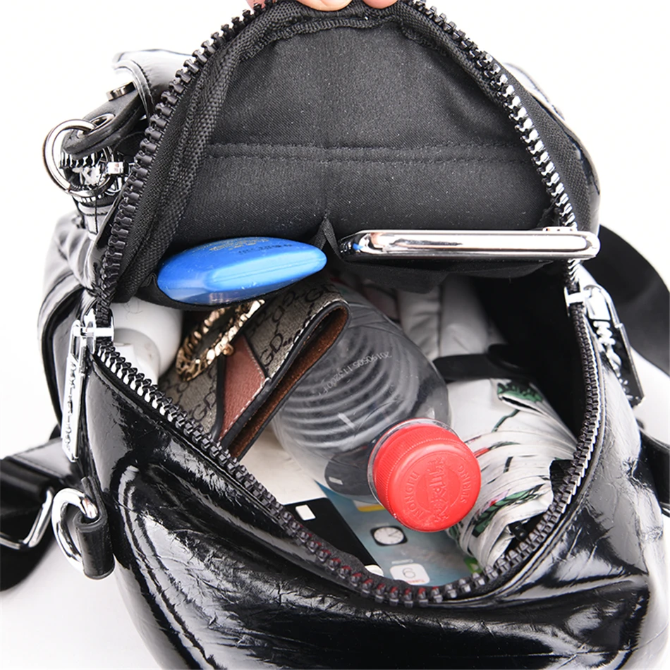 2019 New 3 in 1 Women Soft Leather Backpack High Quality Luxury Ladies Diamond Shoulder Bags Fashion Rivet Bag For Teenage Girls | Багаж и