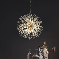popular dandelion crystal pendant light living room dining table home decor suspended chandelier restaurant hanging lamp