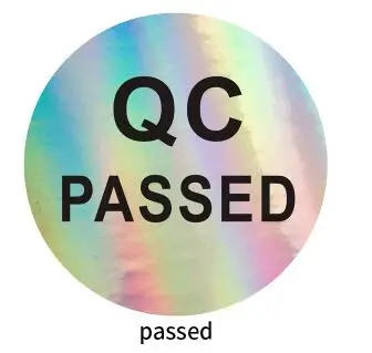 10000pcs/lot QC PASSED Hologram PET Label Round 10mm QC Sticker Label Adhesive QC PASSED Laser Hologram Stickers Warranty Label