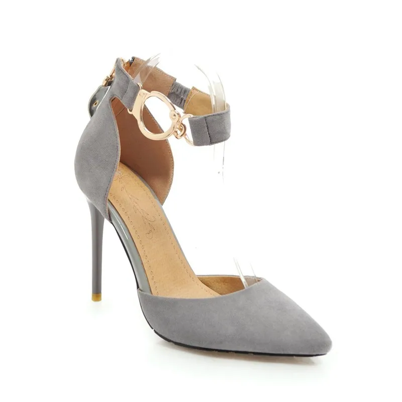 Женские туфли на высоком каблуке туфли-лодочки Тонкие с острым носком Большие