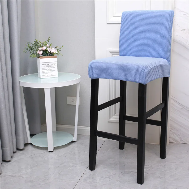Жаккардовая ткань барный стул крышки короткие спинка обеденный чехол для кресла