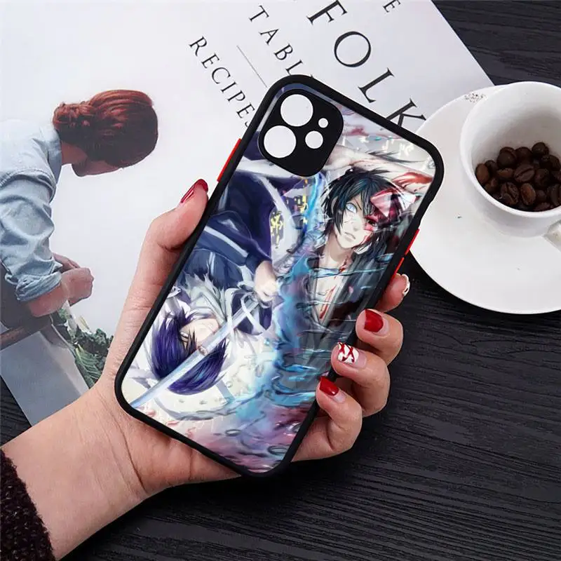 

anime cartoon Noragami Phone Case Transparent Matte for iPhone 7 8 11 12 s mini pro X XS XR MAX Plus cover funda