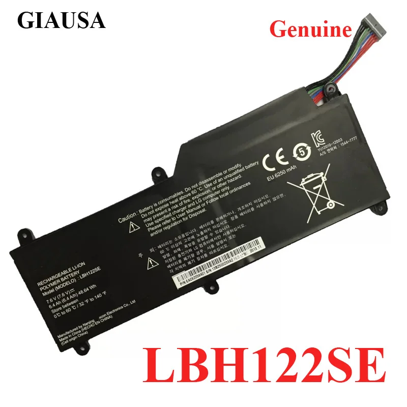 Натуральная LBH122SE батарея для LG U460 G K.AH50K AH5DK M.AFB5L 7 6 V 48.64WH|Аккумуляторы ноутбуков| |
