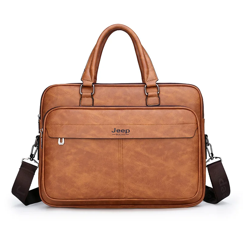 

Weysfor Men's Briefcase PU Leather Business Travel Handbag Laptop Casual Large Shoulder Bag Vintage Messenger Bags Luxury Bolsas