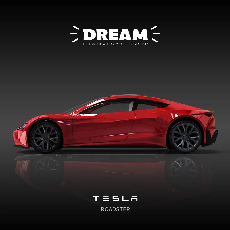 Литая модель автомобиля Dream 1/64 Tesla Roadster | Игрушки и хобби