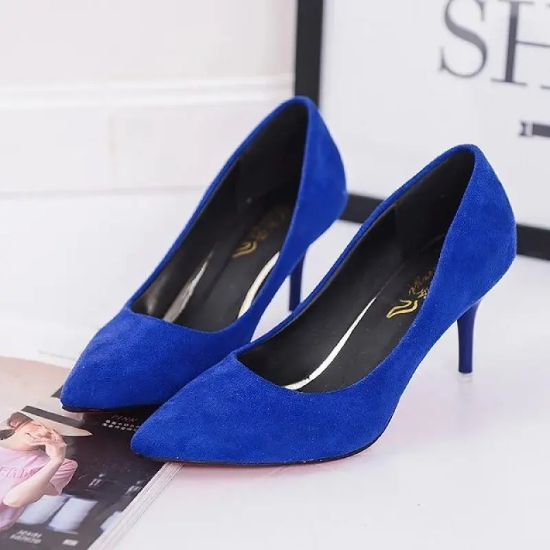 

Fashion Thin Heels Pumps Women Shoes Pointed Toe Patent Leather Wedding Dress Shoes Woman 8cm High Heel Chaussures Femme