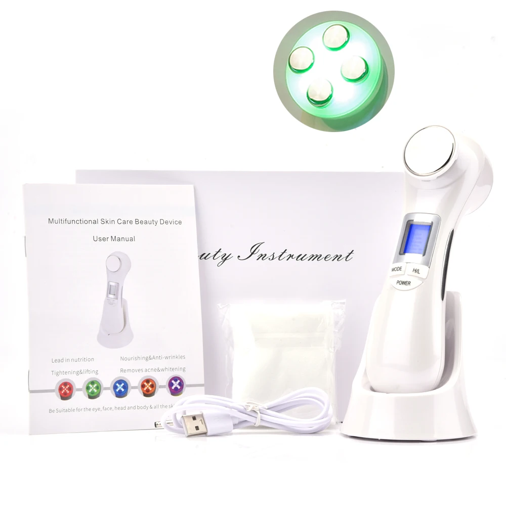 

Mesotherapy Electroporation RF Radio Frequency Facial LED Photon Light Therapy Machine Face Lifting Beauty Skin Massager