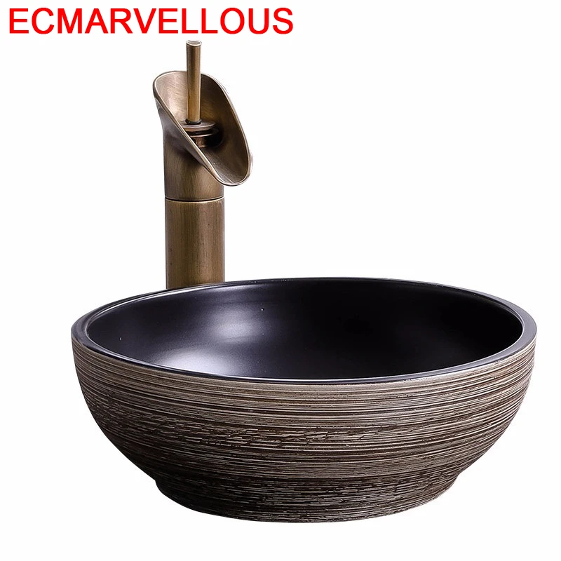 Черный Salle De Bain чаша Bassin Waschtisch Bagno с двумя ручками для кухни Wasbak собре Encimera