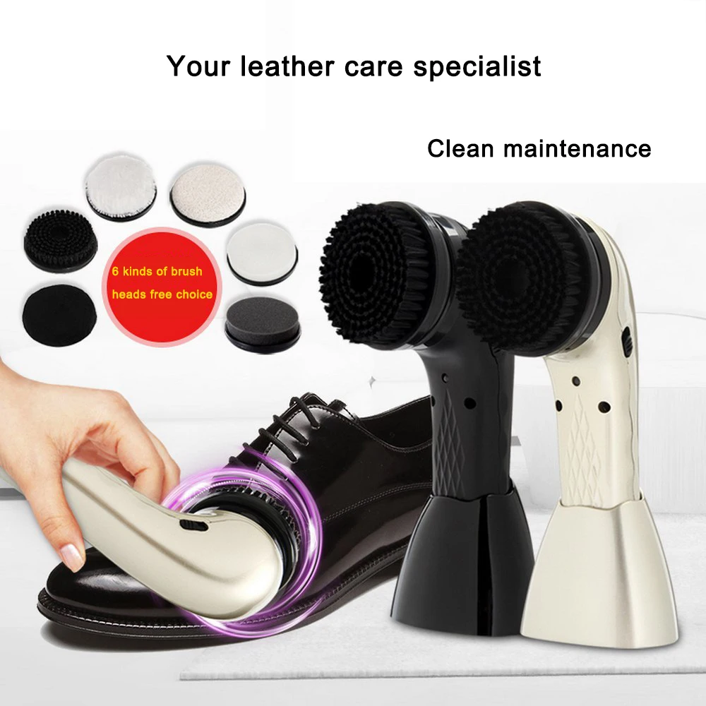 Электрический прибор для чистки обуви с тремя источниками питания