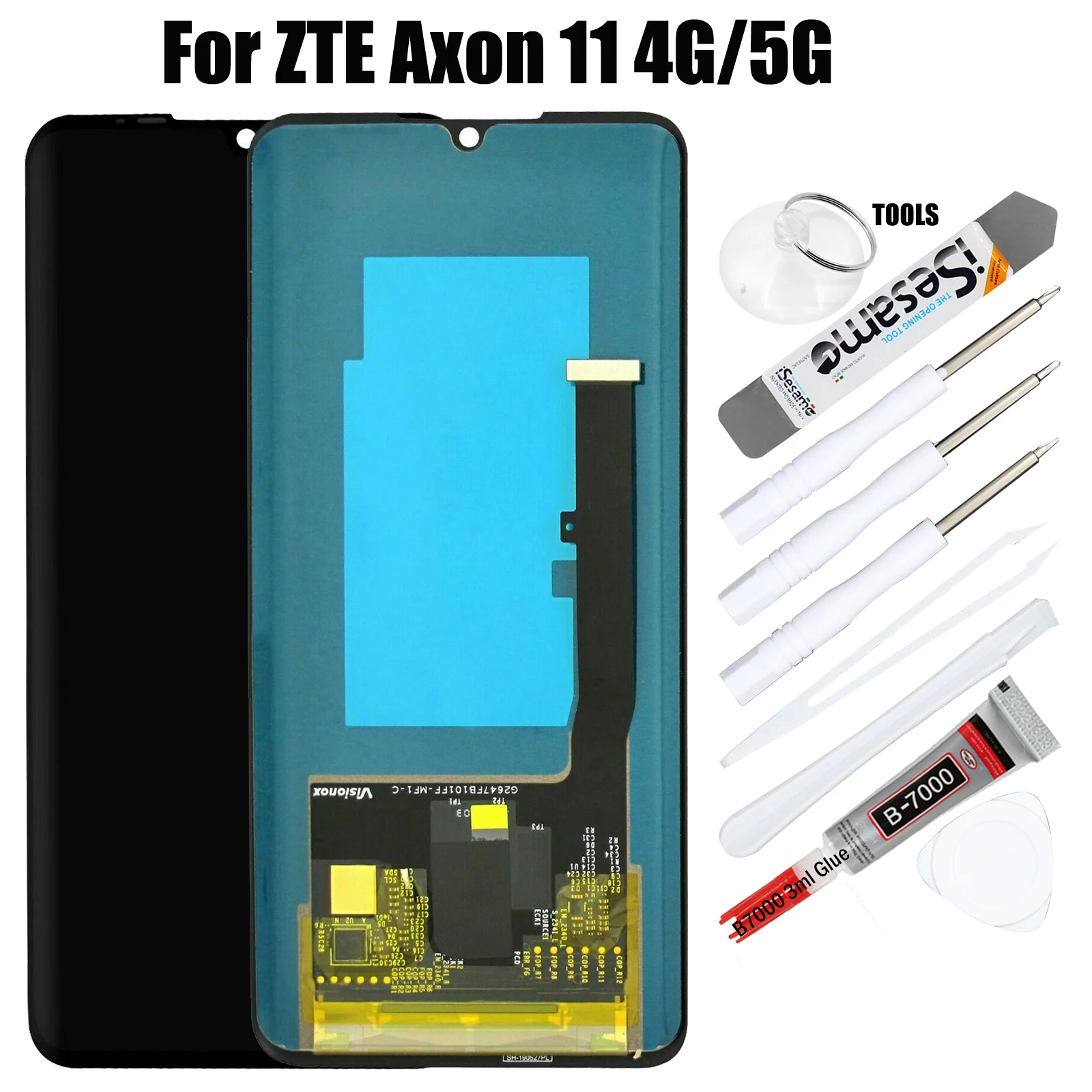 

5G A2021 A2021G A2021L AMOLED Screen Replacement Compatible With ZTE Axon 11 4G LCD Display Touch Panel Digitizer Assembly