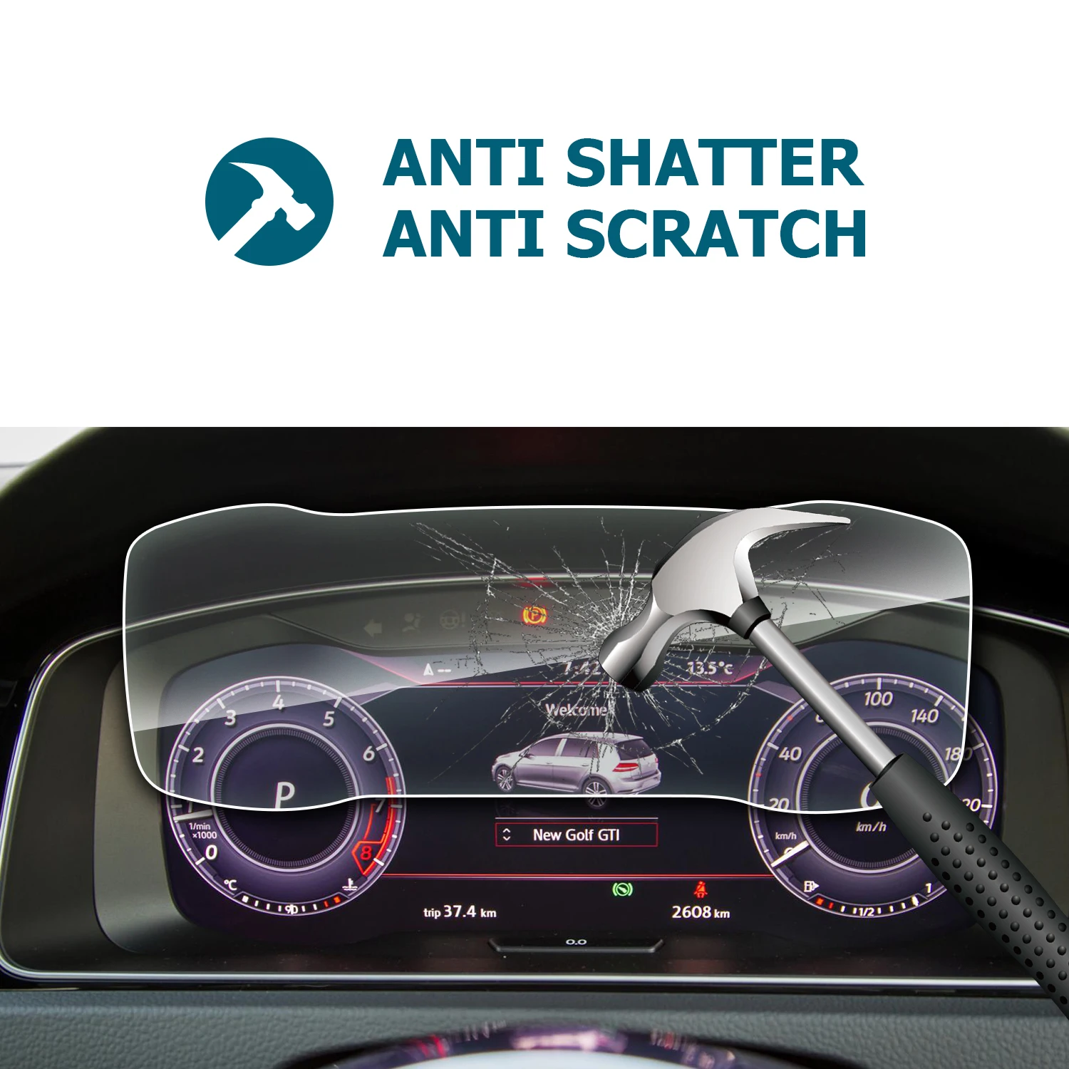 ruiya for golf 7 2018 12 3 inch car lcd instrument screen protector auto interior accessories tempered glass film 28393mm free global shipping