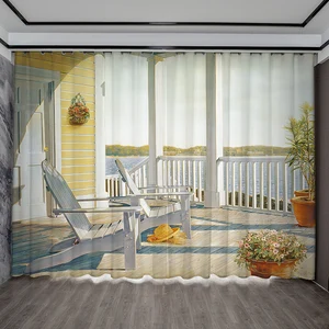 pattern optional polyester material scencry painting digital 3d printed artistic style modern cafe curtains livingroom bedroom free global shipping
