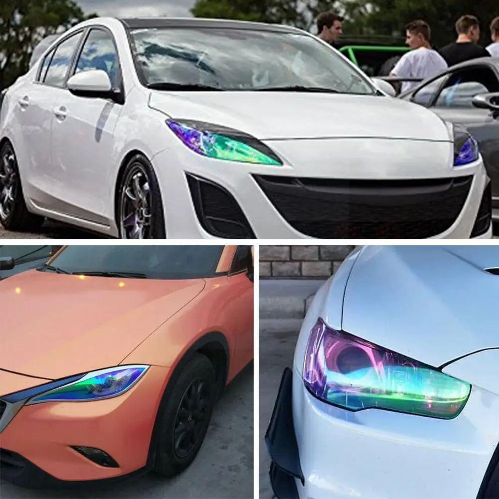

Chameleon Color Changing Tint Vinyl Wrap Sticker Waterproof 30*60cm Lamp Car Headlight Film Light C3 Accessories