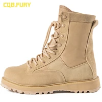 summer high top breathable military fan boots martin combat special forces worker desert combat high top hiking men boots