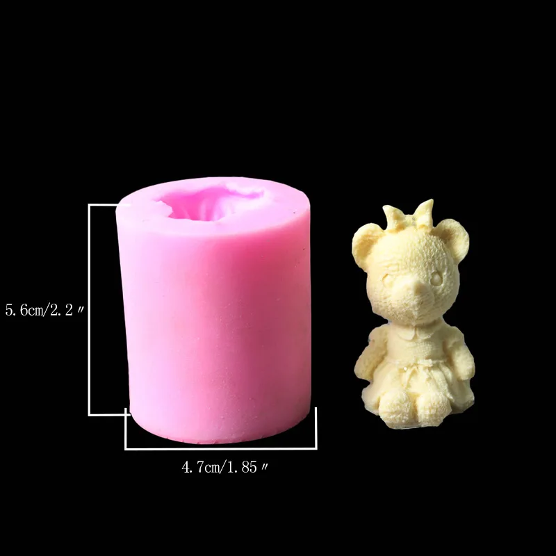 Силиконовые формы 3D милый маленький медведь помадные для торта Мыло шоколадная