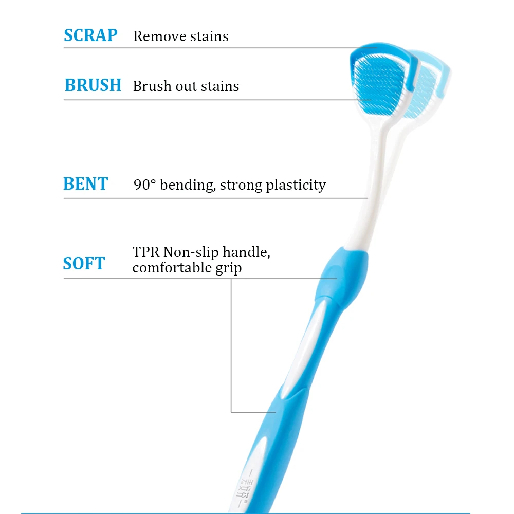 2 шт силиконовый скребок для языка рукоятка покрыта нескользким материалом язык