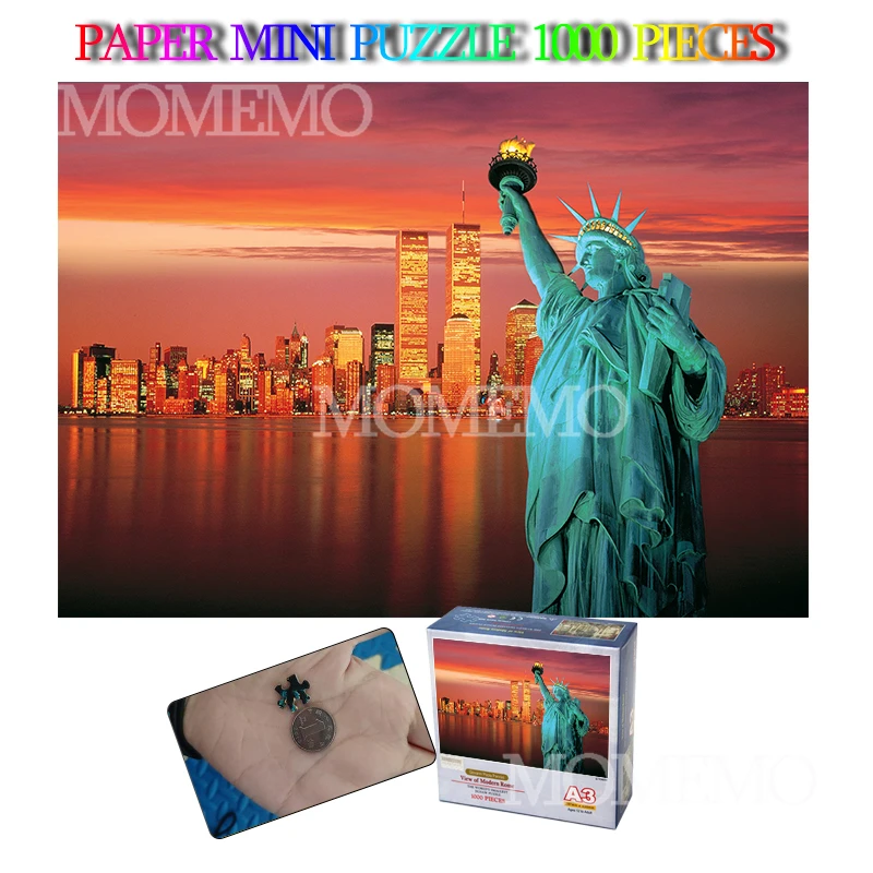Статуя Свободы США Строительная 1000 штук бумажная головоломка взрослые всемирно