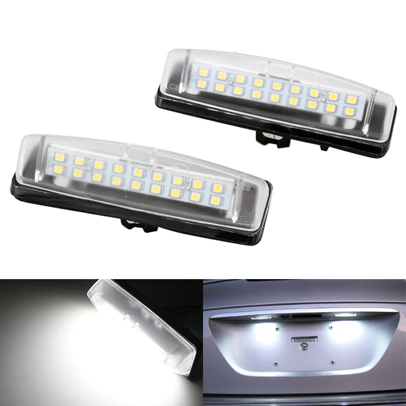 2 шт./компл. SUNKIA 12 В DC 6000k белый 18SMD безотказный светодиодный номерной знак для