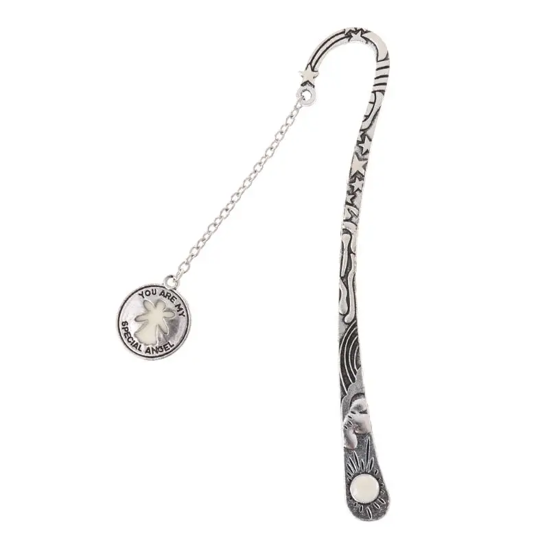 

C5AB Glow In The Dark Luminous Book Marker Creative Stars Bookmark Label School Office Stationery