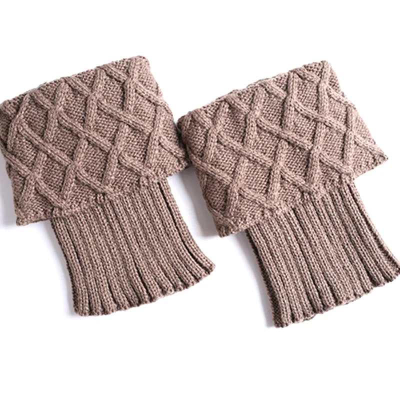 Женские зимние вязаные крючком сапоги с манжетами Вязаные гетры Носки Гетры