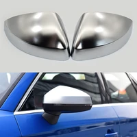 ANZULWANG For Audi A3 8V S3 RS3 Side Wing Mirror Covers Caps Silver Matt chrome Brushed Aluminum 2013 2016 2017 2018 Replacement
