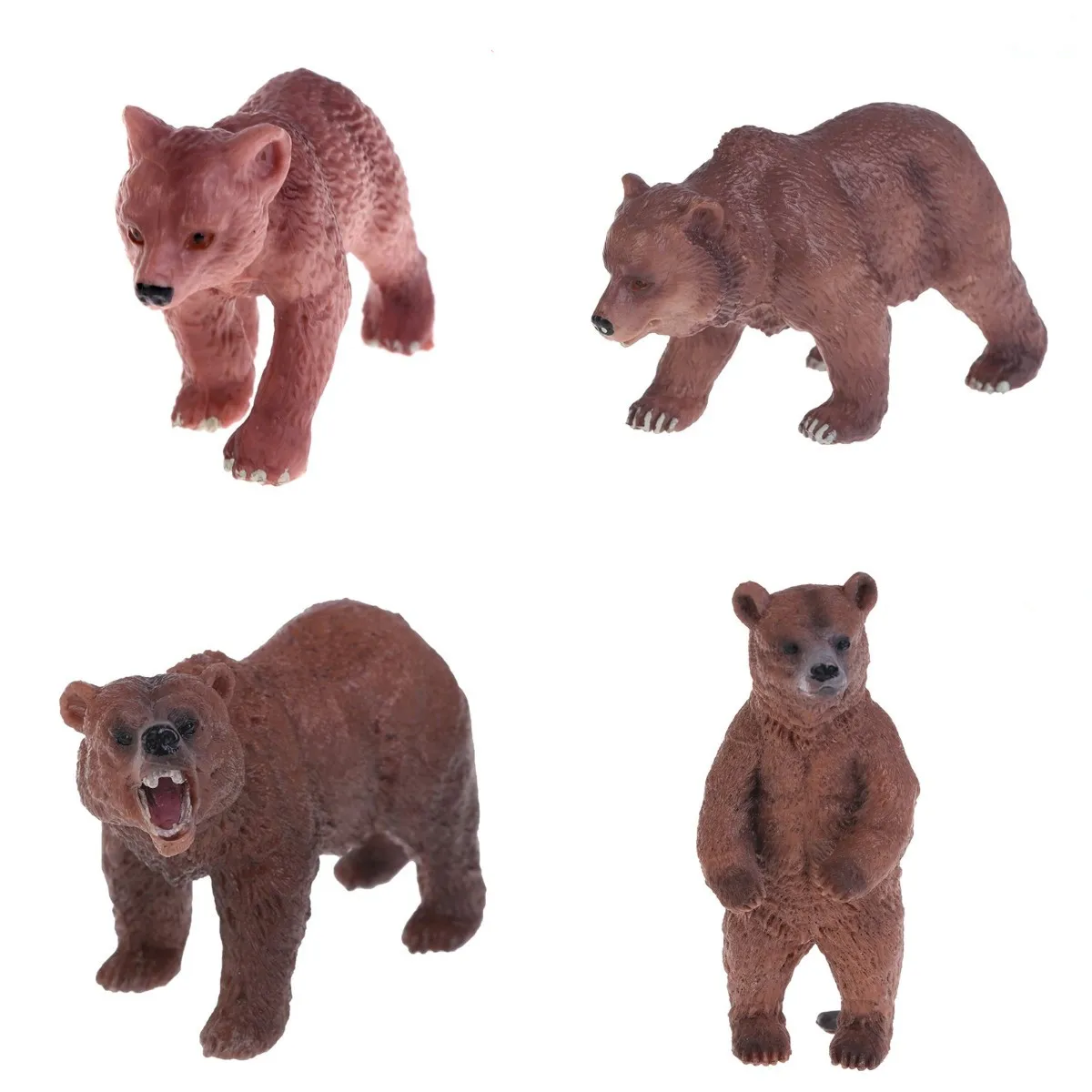 

Моделирование коричневый фигурка медведя коллекционные игрушки сплошной диких животных познавательные игрушки Новый