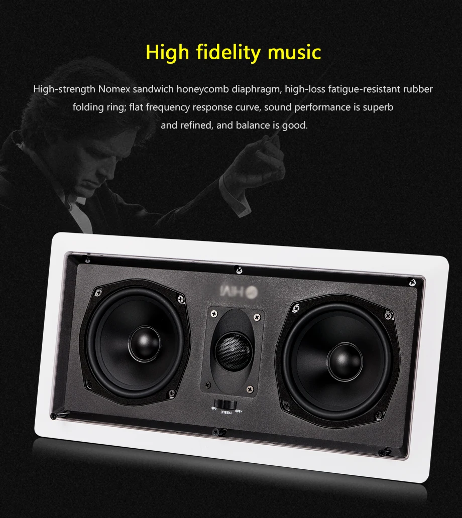Oupushi VX5-LCR домашний кинотеатр фоновая музыкальная система прямоугольный потолочный динамик 10 Вт-120 Вт для отеля Hifi Качество звука