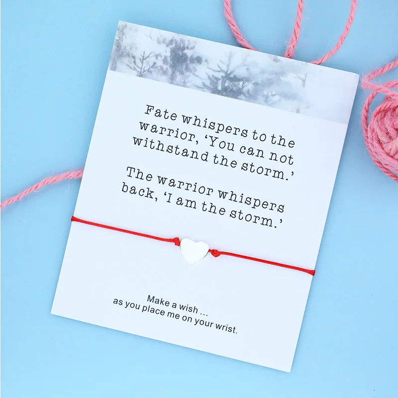 Браслет на удачу с надписью Fate Whispers|Плетеные браслеты| |