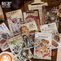 40 pcs vintage coffee collage washi sticker decorative journal scrapbooking planner stickers aesthetic cute stationery