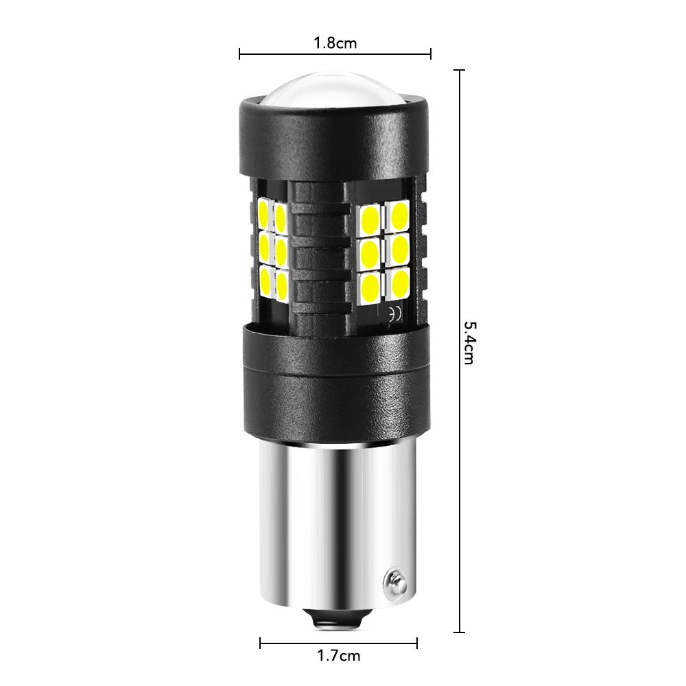 2x Автомобильный светодиодный светильник Bulb1156 BA15S P21W автомобильная лампа заднего