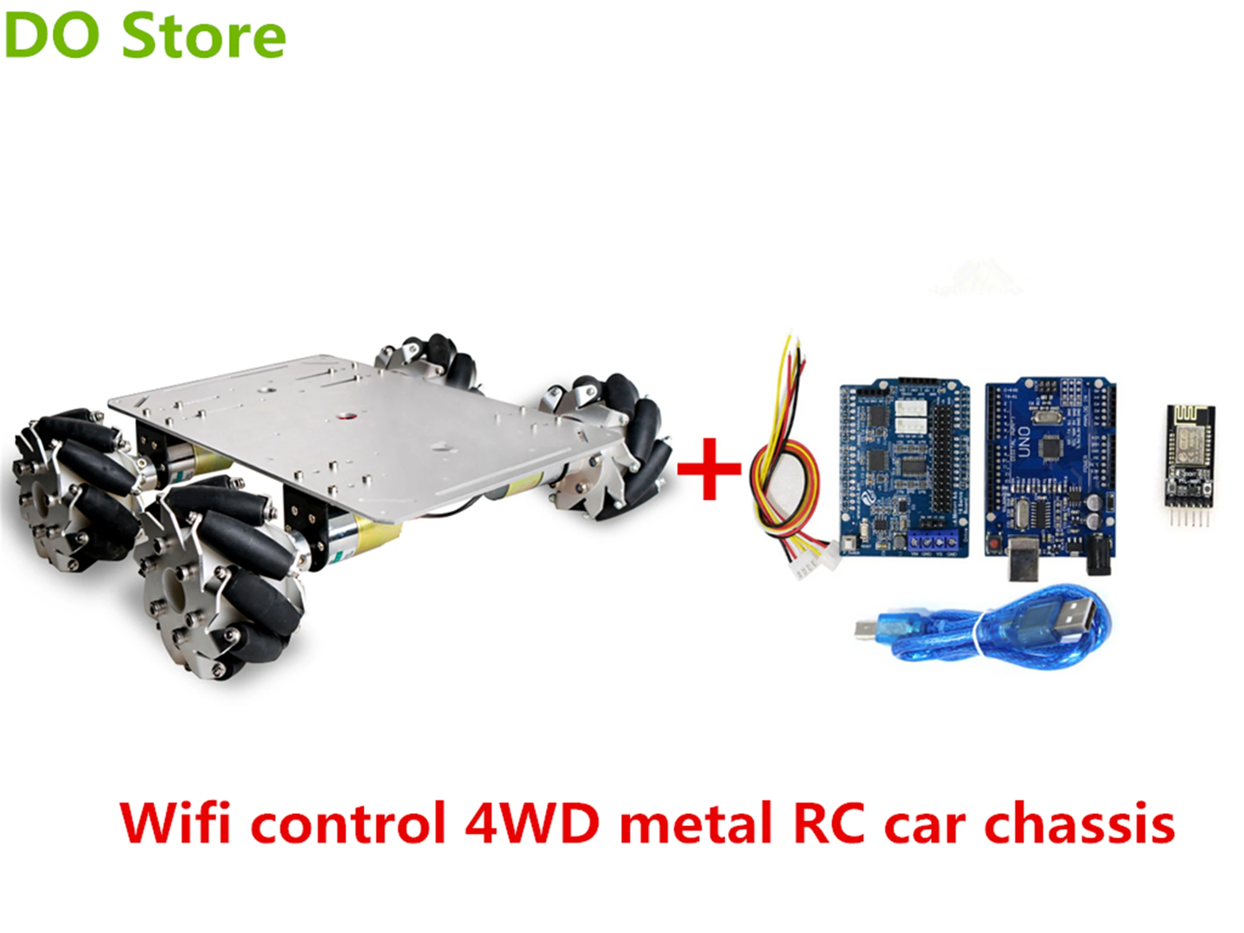 Комплект шасси для радиоуправляемого танка DO Store Wi-Fi/Bluetooth/ручка металлический 100