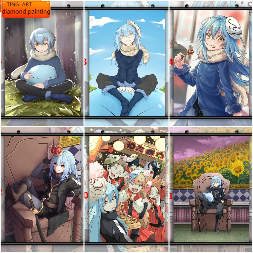 

Алмазная живопись Rimuru Tempest Anime алмазы, инкрустированный алмазами мозаика Алмазная вышивка крестиком комплекты, украшение для дома