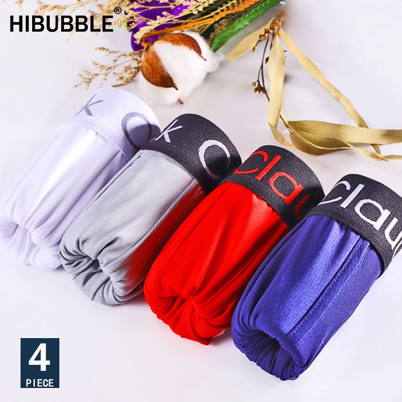 

4pcs Men Underwear Multicolor Men's Boxer Underwear Ice Silk Boxer Shorts Underwear Sexy Boxer Homme Boxer Femme