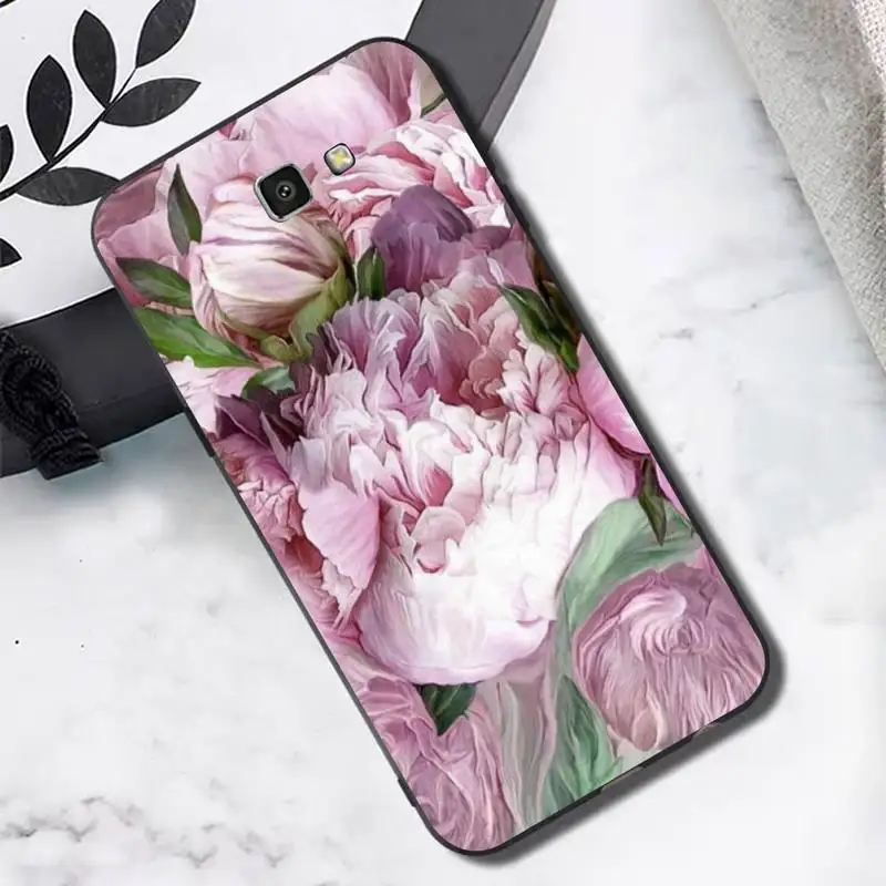TOPLBPCS элегантный розовый фиолетовый пион на вазе чехол для телефона Samsung J6 J7 J2 J5 prime