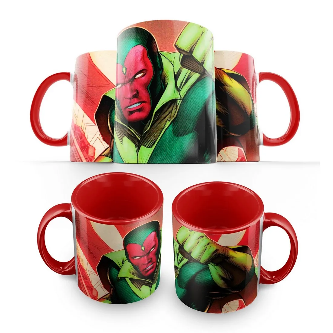 Кружка: Вижн comics(комикс марвел ди си marvel dc человека паук железный человек бэтмен