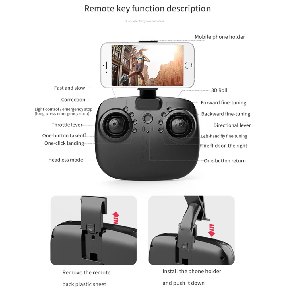 H22 RC Drone 4K HD Camera With Wide-angle Helicopter Quadcopter 1080P Profissional Follow Me Stable High VS E58 SG106 | Игрушки и хобби