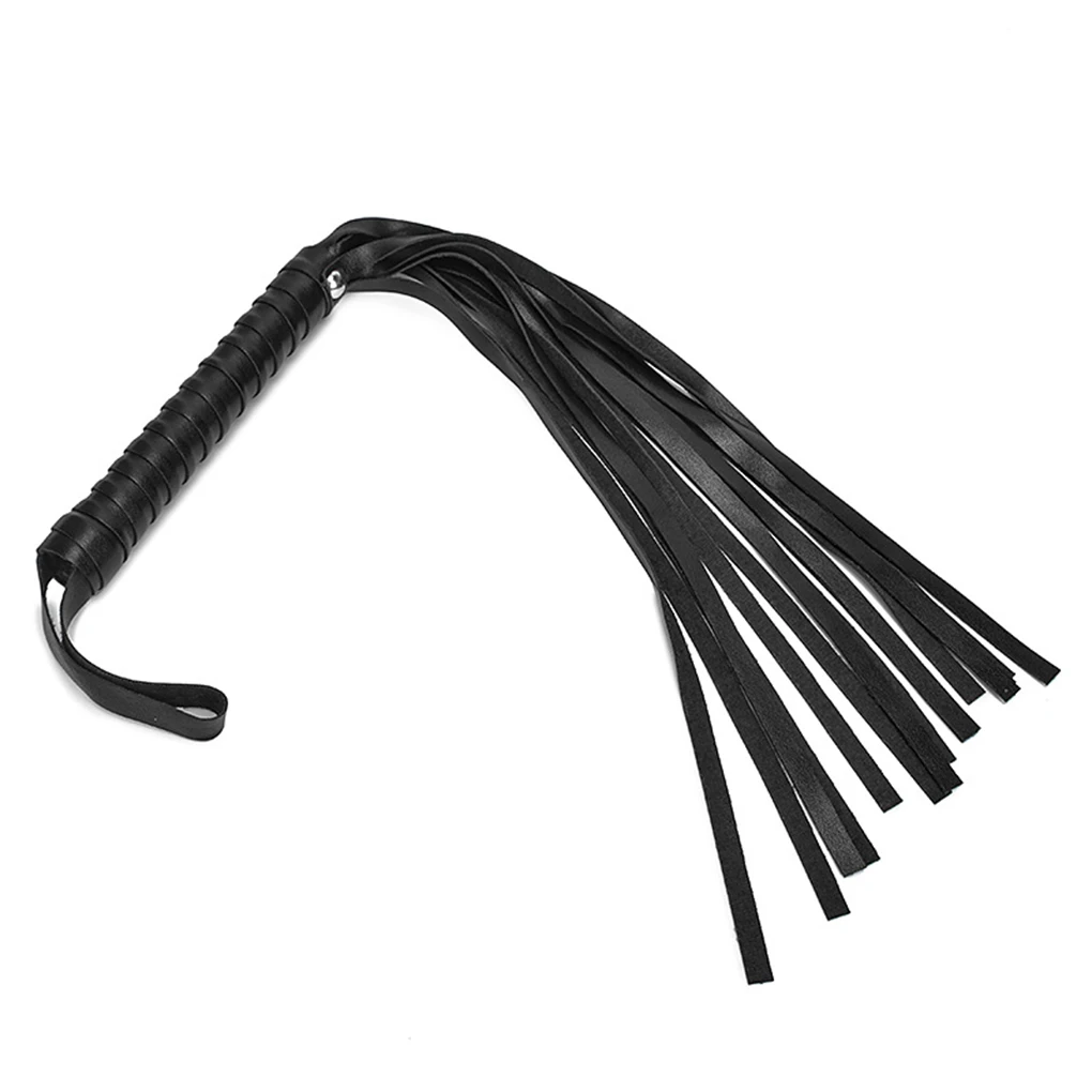 1 шт. Женский Мужской черный кожаный хлыст косплей реквизит металлический