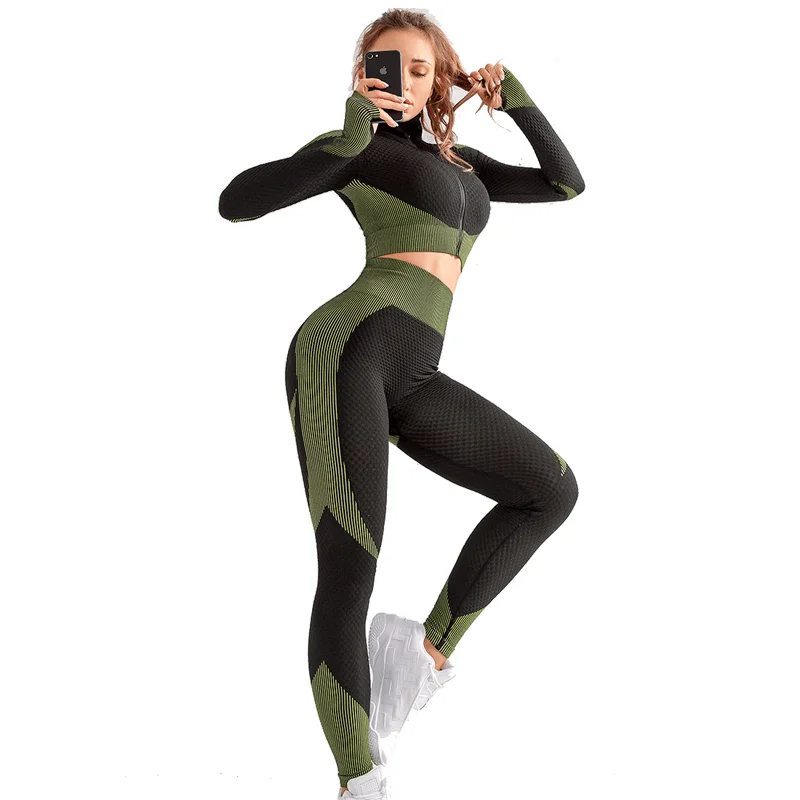 

Sports Suits Set Yoga Sets Gym Fitness Pants Leggings Sportswear Leggings Seamless Athletic Sports Shirts Free Shipping