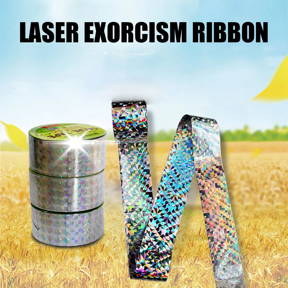 

Bird Repeller Multi-size Flashing Reflective Intimidation Tape Double-sided Repeller Ribbon for Drive Pigeons Crow Bird