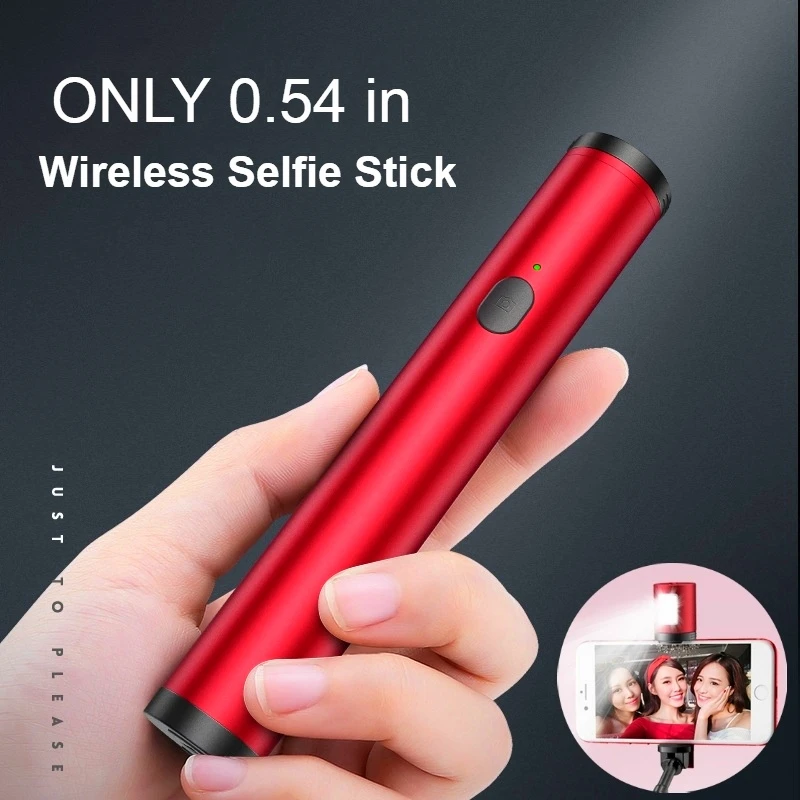 Универсальный портативный алюминиевый штатив-монопод для селфи со светодиодной