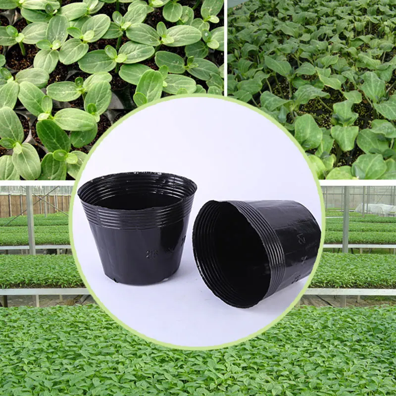 

100pcs Grow Bag Garden Container Nursery Box Plastic Garden Supplies Thickening Gardening Plant Nutrition Cup Nursery Pot