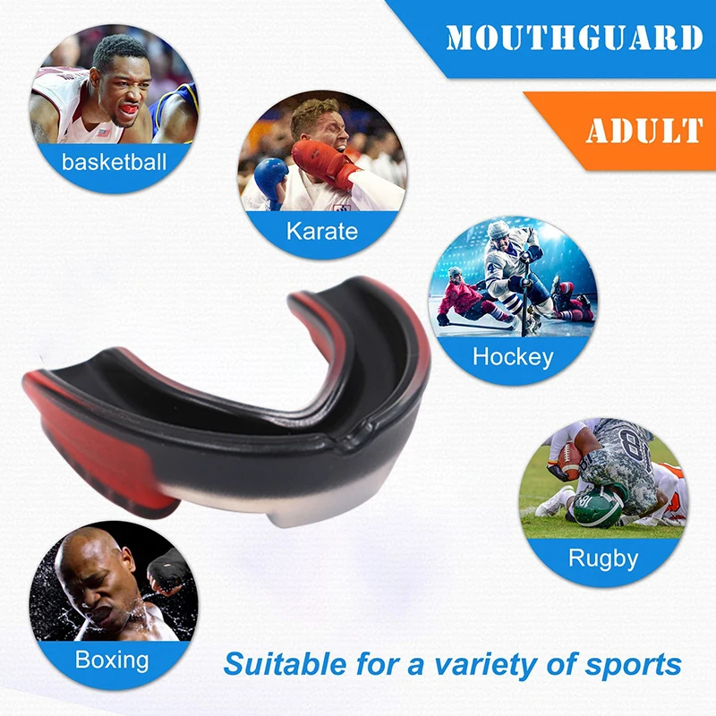 Sports Boxing Mouth Guard Soft EVA Equipment For Oral Teeth Protection Safety Guards Football Basketball Fitness Gym Accessories  Спорт