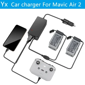 4 in 1 car charger for dji mavic air 22s two batteries remote control phone charging hub for dji mavic air 22s accessories free global shipping