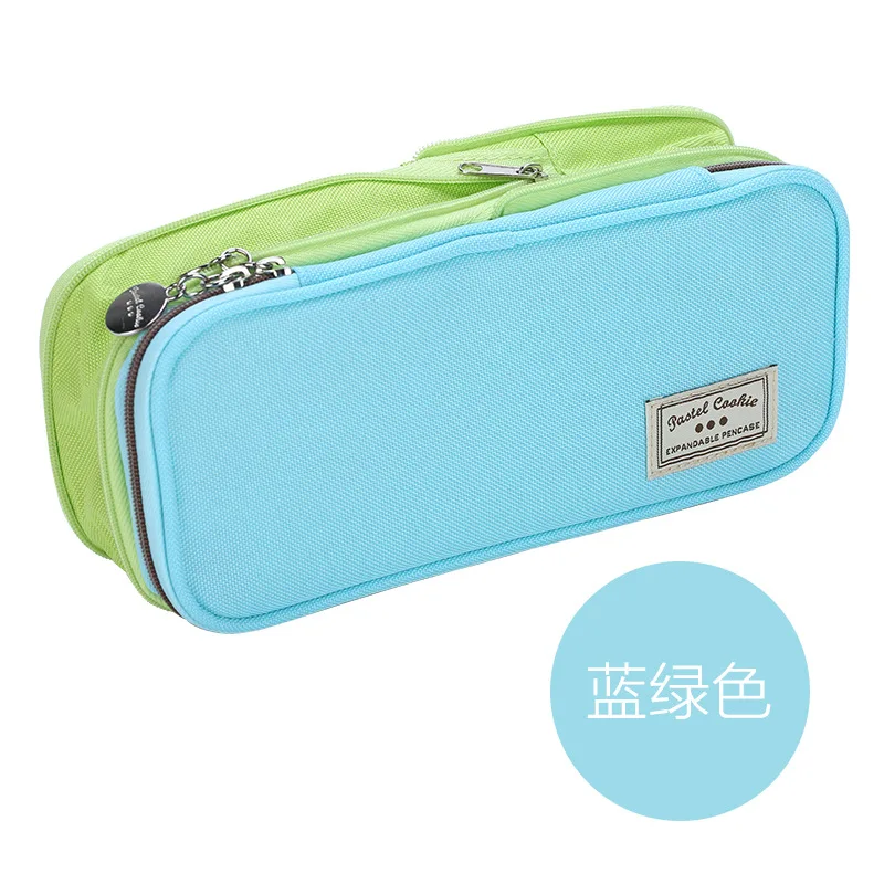Разноцветный холщовый многофункциональный пенал большой емкости | Канцтовары