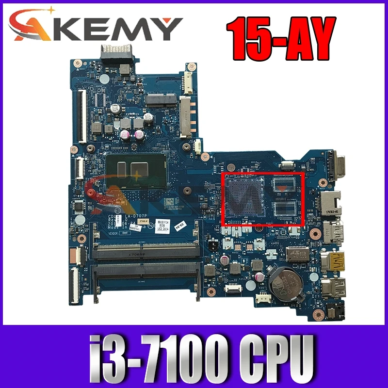 

Для HP 15-AY Материнская плата ноутбука 903795-601 903795-001 аккумулятор большой емкости CDL50 LA-D707P с SR2ZW i3-7100 Процессор DDR4 мб 100% тестирование Быстрая дост...