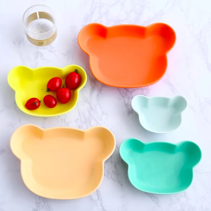 Керамическая миска для детского ужина в форме медведя из мультфильма милый набор